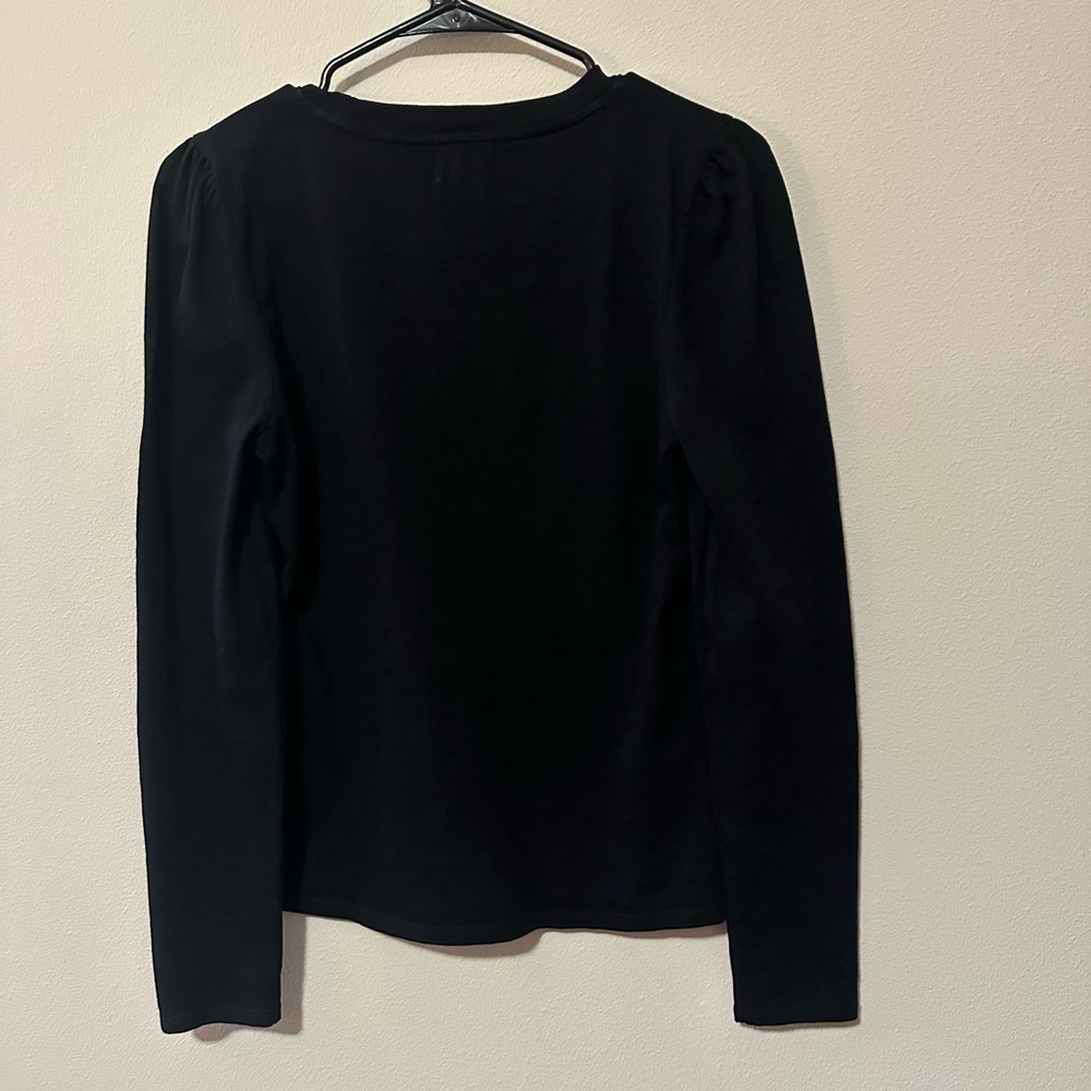 Nation LTD Dania Tee with Keyhole black size small pima cotton designer - Picture 3 of 7